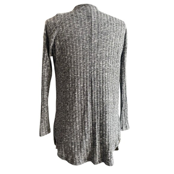 American Eagle Outfitters Gray Ribbed Open Front Cardigan Sweater Women’s M - Picture 4 of 6